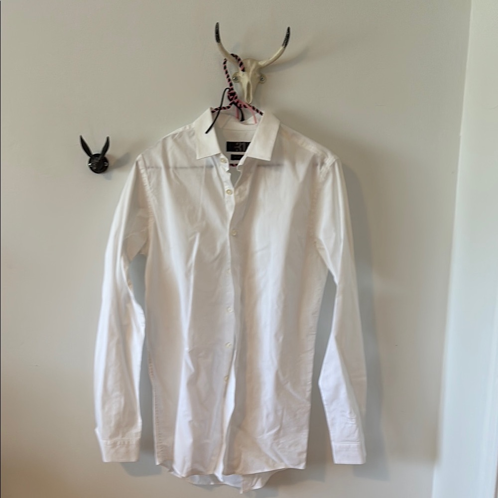 Simons’s Le 31 Crisp White Cotton Dress Shirt